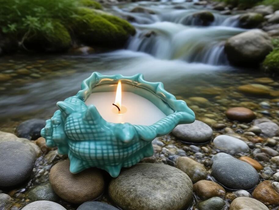 Ceramic Conch Citronella Candle